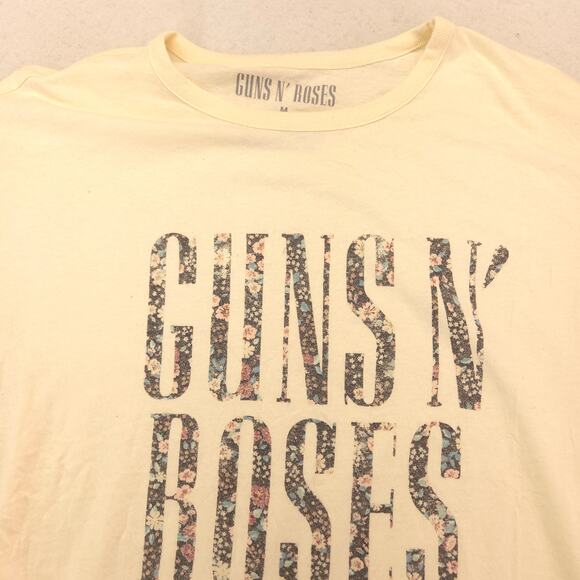 Guns N Roses Short Sleeve Graphic Band T Shirt Adult Mens Size Medium M Tan - Picture 1 of 9